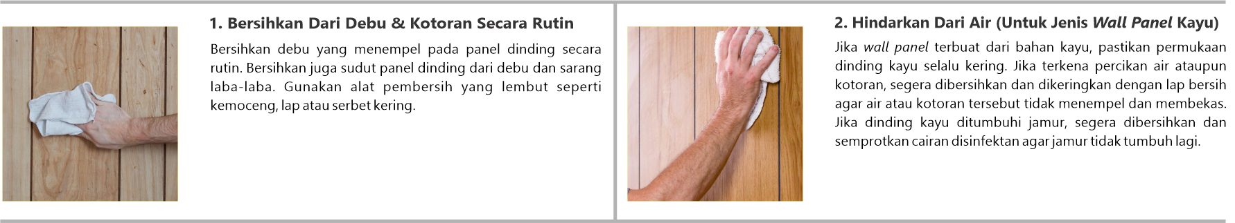 Cara perawatan wall panel